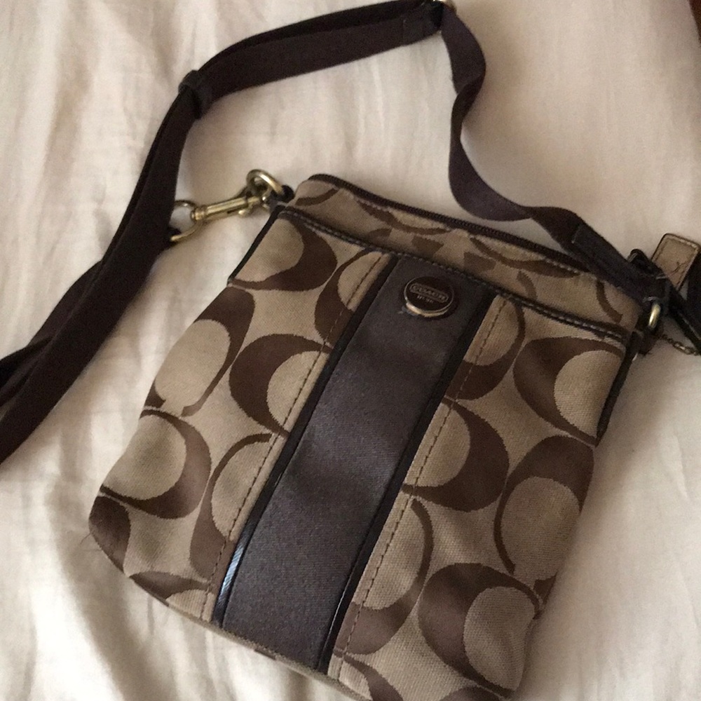 Coach signature swing pack crossbody bag